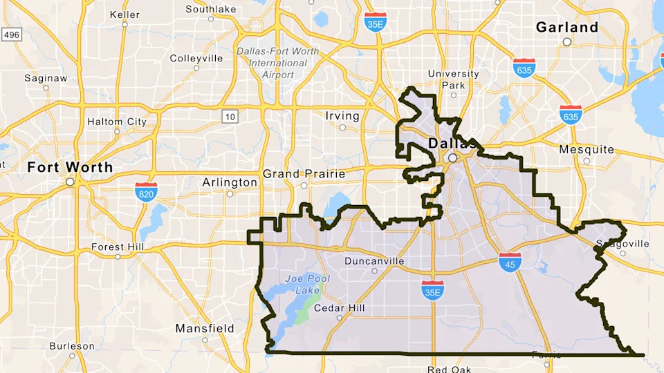 <div>Rep. Jasmine Crockett's Texas Congressional District | Credit: congress.gov</div>