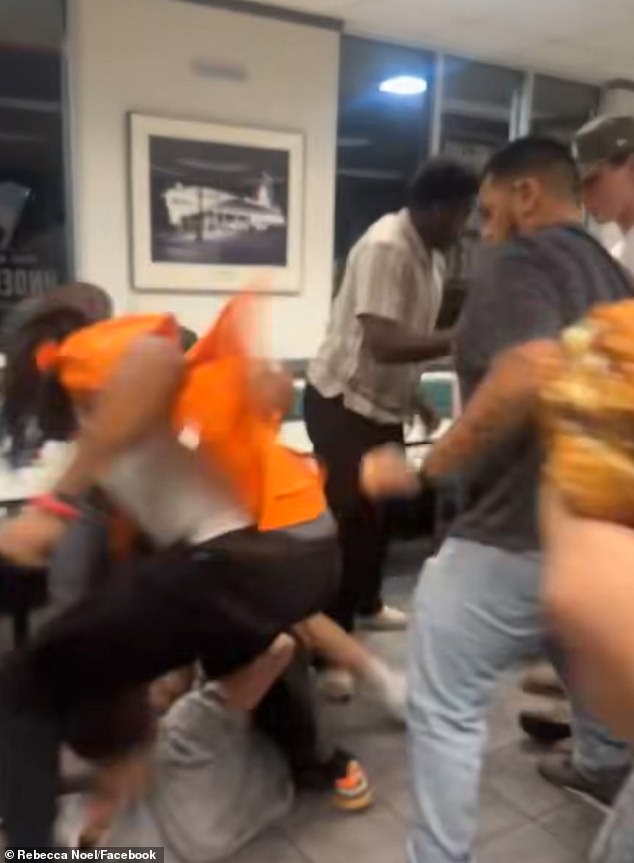An apparent order mix-up a Whataburger restaurant in San Antonio turned into a violent brawl