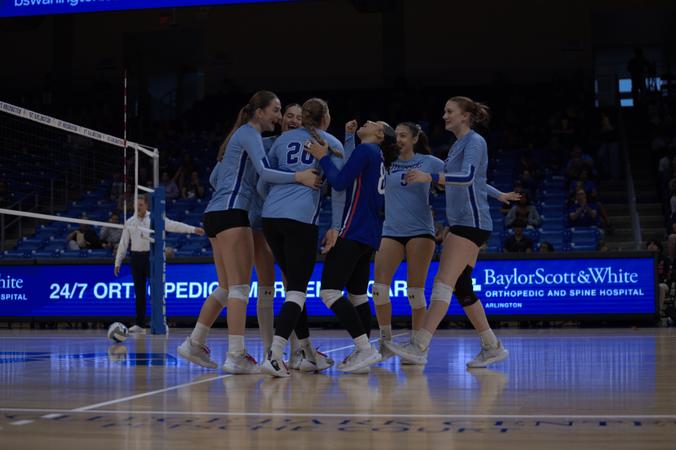 Mavericks notch 65 kills in 3-1 win against Cal Baptist