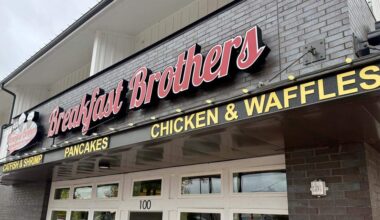 The new Breakfast Brothers location is a large, sunny cafe in downtown Arlington, Texas, seen Oct. 25, 2025.