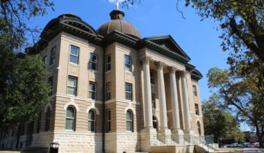 Pictured is the Hays County courthouse