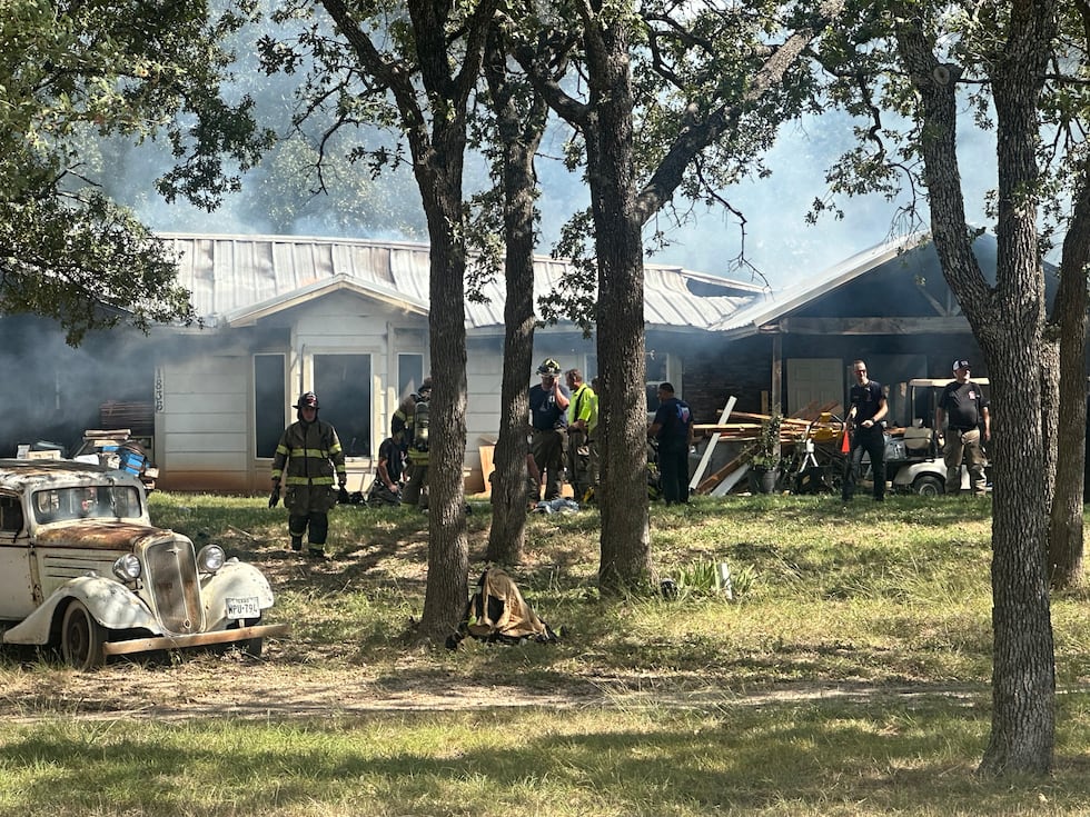 House fire in the 1800 block of Longhorn Parkway in Axtell, Texas on Oct. 16, 2025