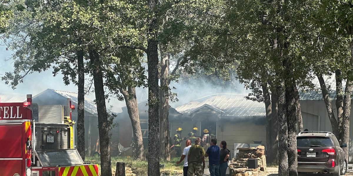 Fire ravages home in Axtell, Texas