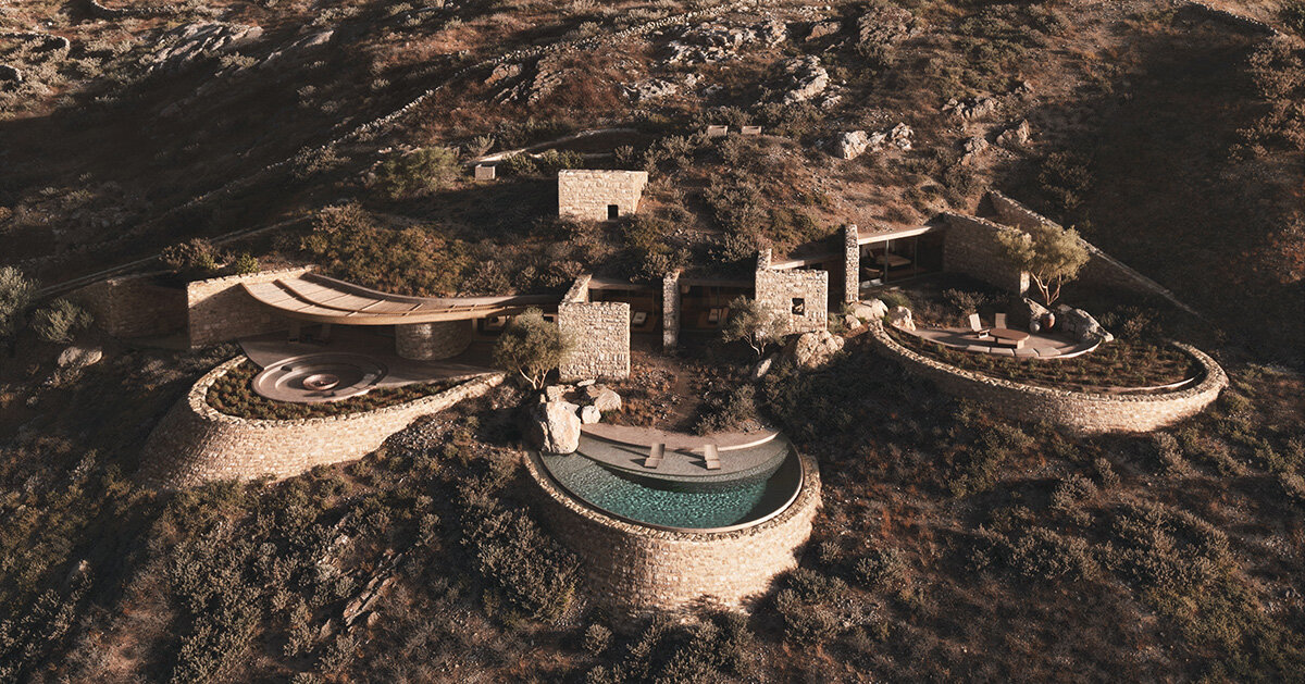 terraces open residence by aristides dallas toward the aegean