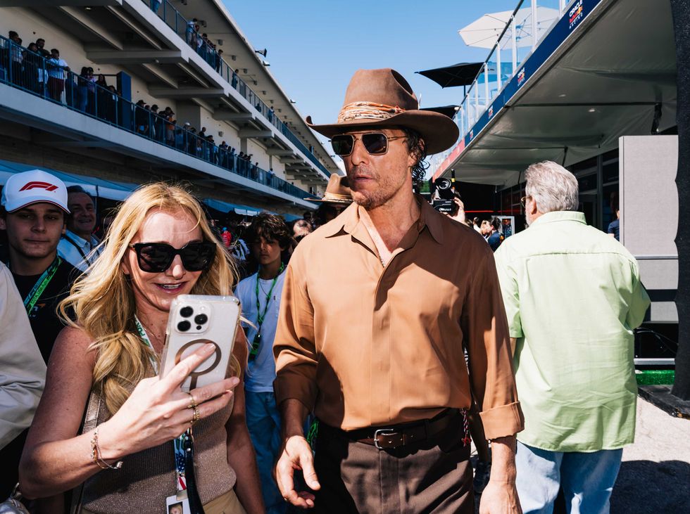 Matthew McConaughey spotted at the paddock on race day. Formula 1 United States Grand Prix at Circuit of the Americas in Austin 2025