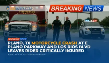 Plano, TX Motorcycle Crash at E Plano Parkway and Los Rios Blvd Leaves Rider Critically Injured