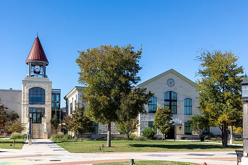 The modern City Hall in Kerrville, Texas.