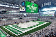 Here is a rendering of the planned hockey configuration at AT&T Stadium for the NHL Stadium...