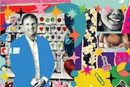 A photo illustration including David Boone, CEO of Irving based arts-and-crafts retail chain...