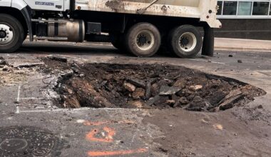 Sinkholes form in downtown Austin