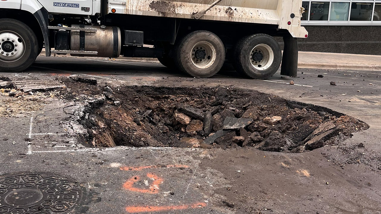 Sinkholes form in downtown Austin