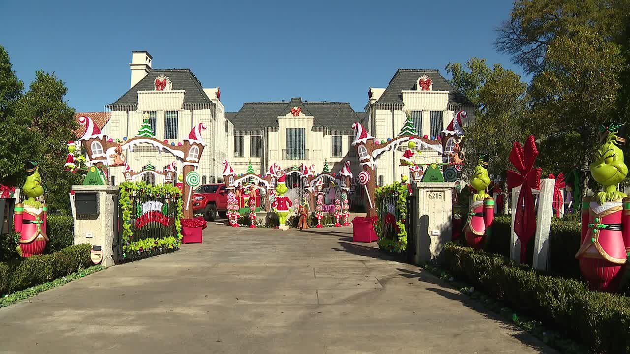Viral Dallas Christmas mansion has a new Grinch theme for 2025