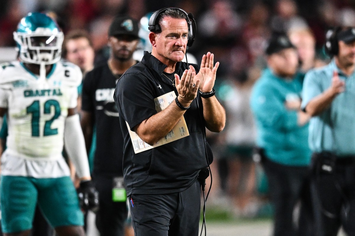 College football coach Tim Beck head coach of the Coastal Carolina Chanticleers