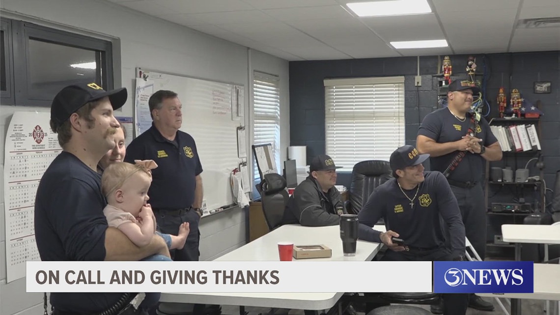 On call and giving thanks: Firefighters spend the holiday serving the community