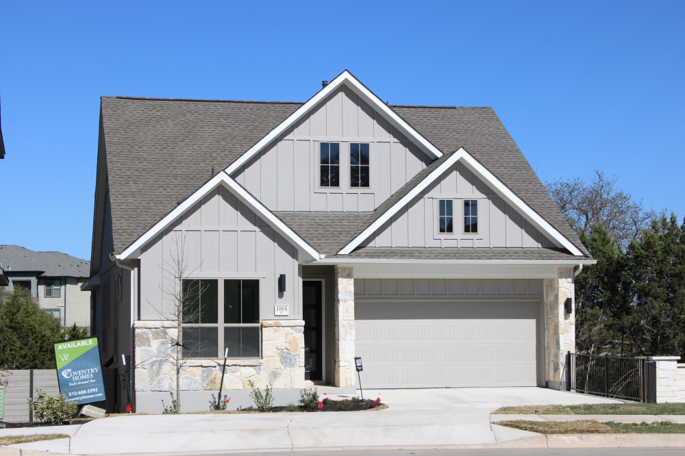 The front of a house
