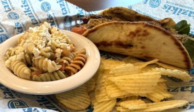 Taziki's menu consists mainly of Greek-inspired dishes, from gyros to pita sandwiches and more. (Andrew Creelman/Community Impact)