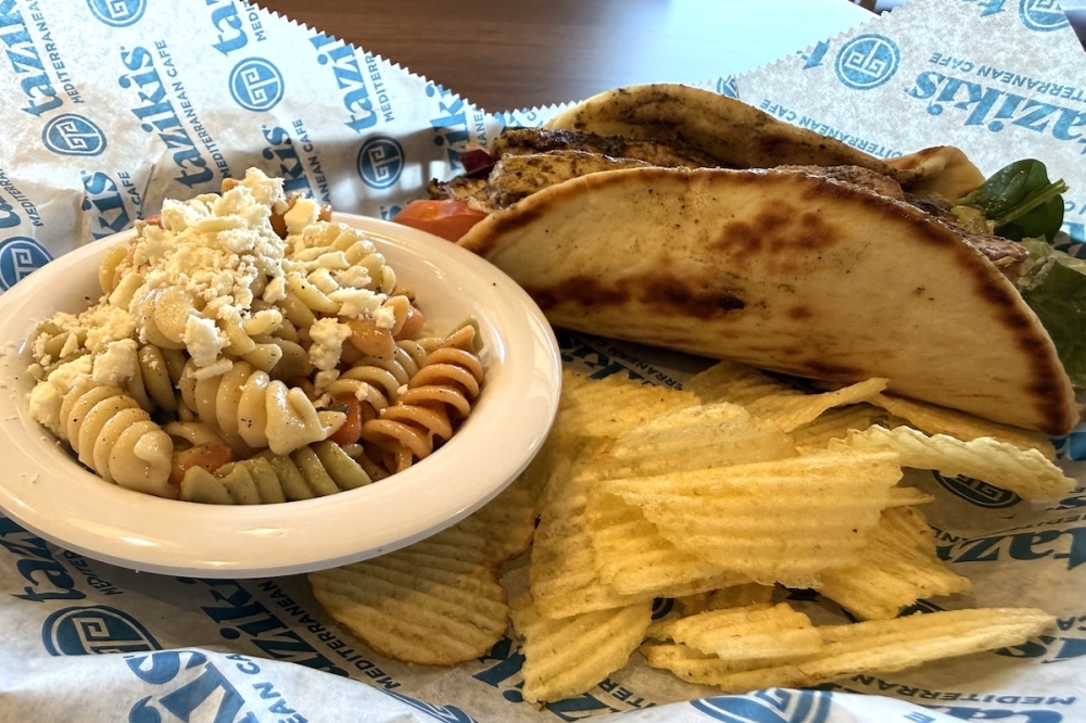 Taziki's menu consists mainly of Greek-inspired dishes, from gyros to pita sandwiches and more. (Andrew Creelman/Community Impact)