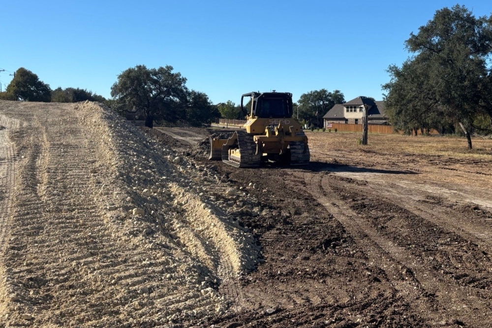 Construction is underway on The Roundabout in Buda—a planned community hub aimed at enhancing local shopping, dining and recreation, while also giving the community a place to hang out. (Courtesy Tim Dowling)