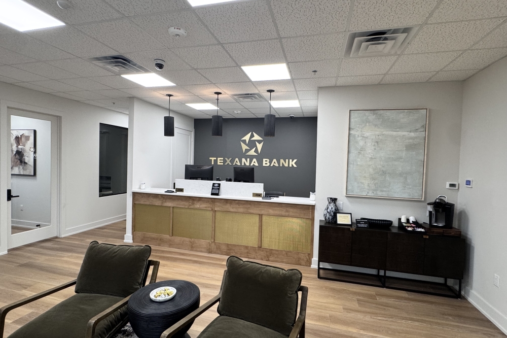 Lobby area of Texana Bank in Keller