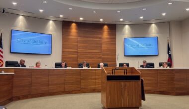 Bellaire council members sitting down.