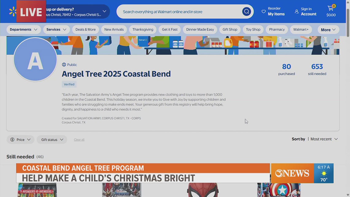 Bring Holiday Joy: Sponsor a Salvation Army Angel Tree in the Coastal Bend