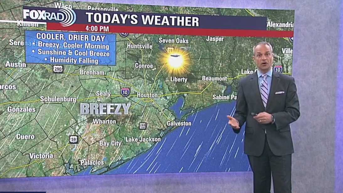 Houston weather: Cooler, breezy Wednesday ahead