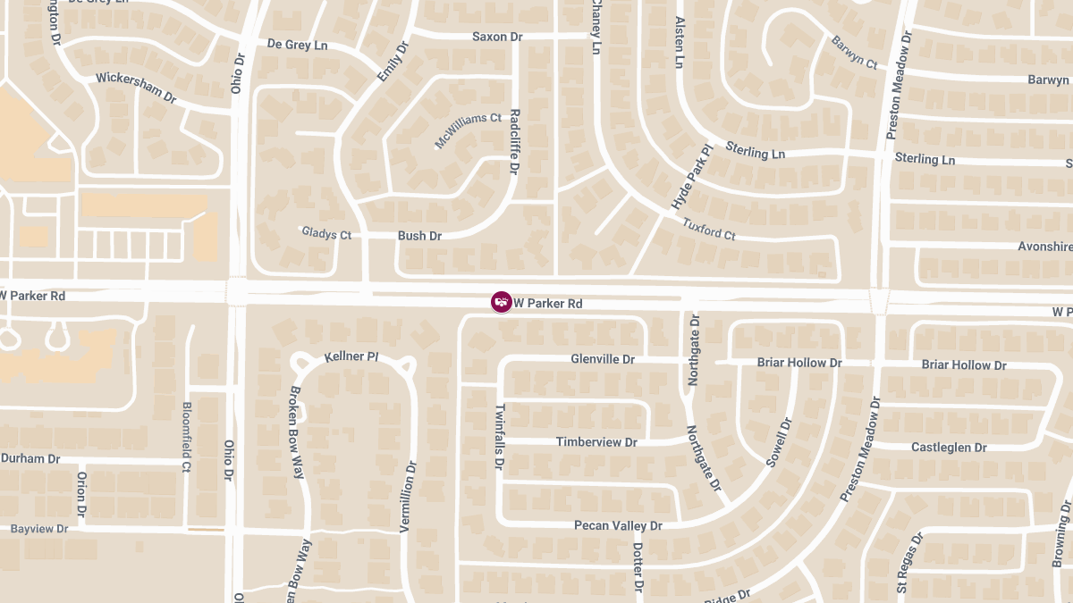 Plano, TX –  Crash on W Parker Rd Leaves One Injured