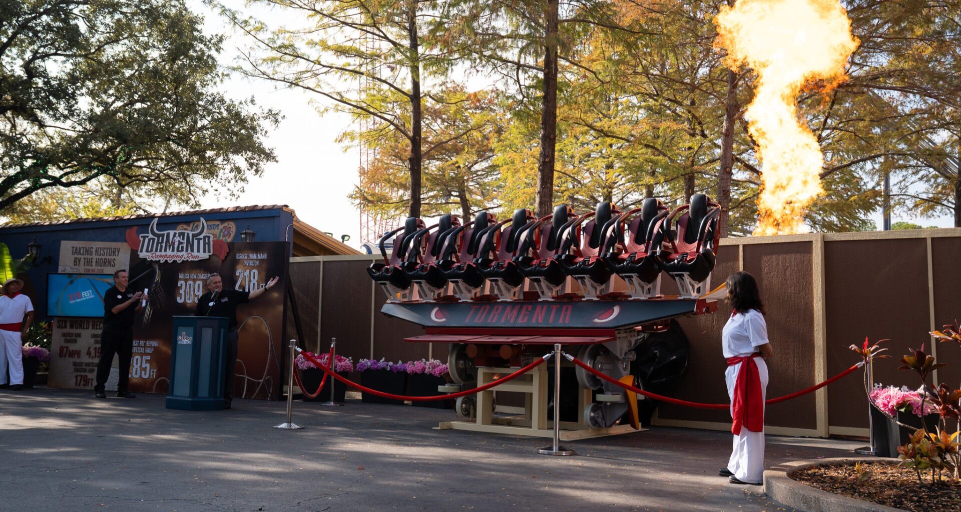 Six Flags Over Texas is announcing a new 309-foot roller coaster called Tormenta Rampaging Run, set to open in 2026 at the park in Arlington.