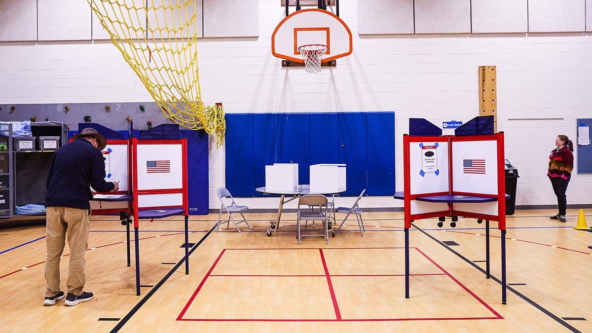 A polling location in Arlington, Virginia. 