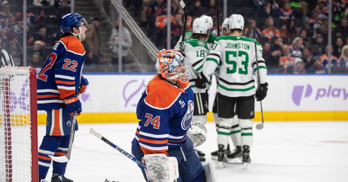 Edmonton Oilers’ Stuart Skinner pulled after four-goal first period vs. Dallas Stars