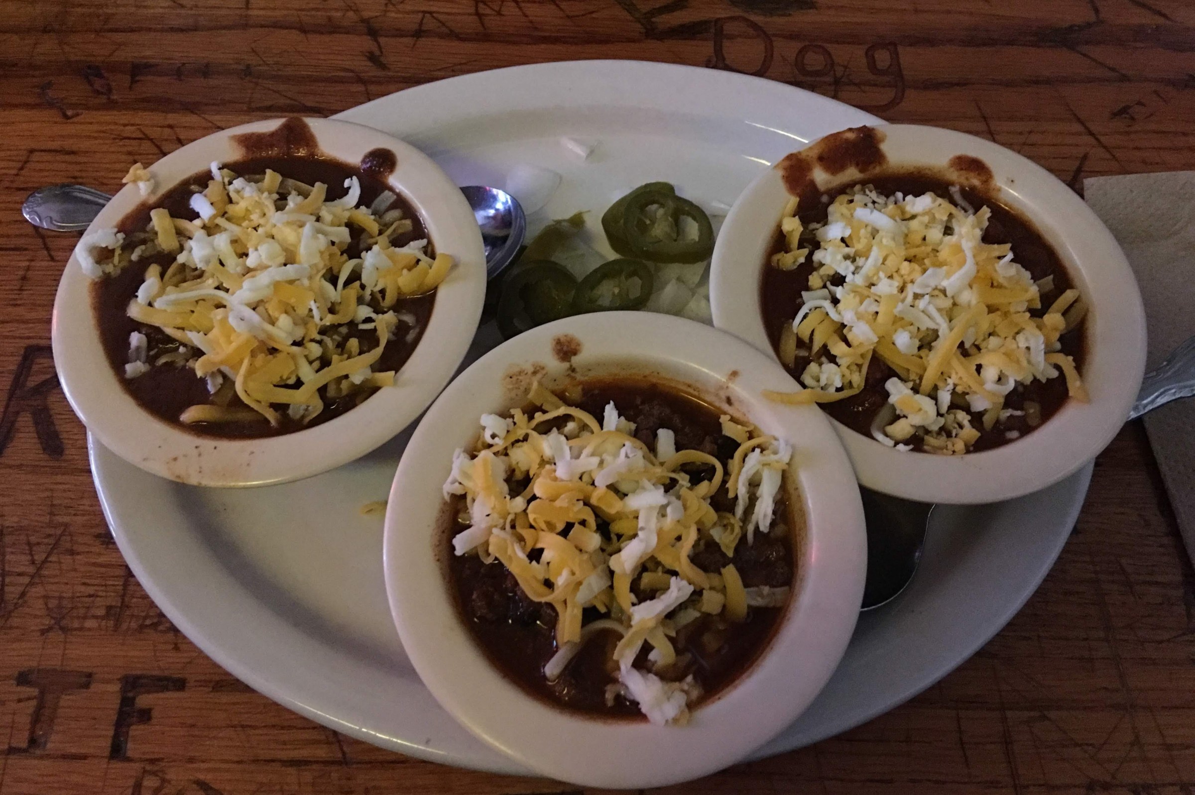 Chilis from Texas Chili Parlor