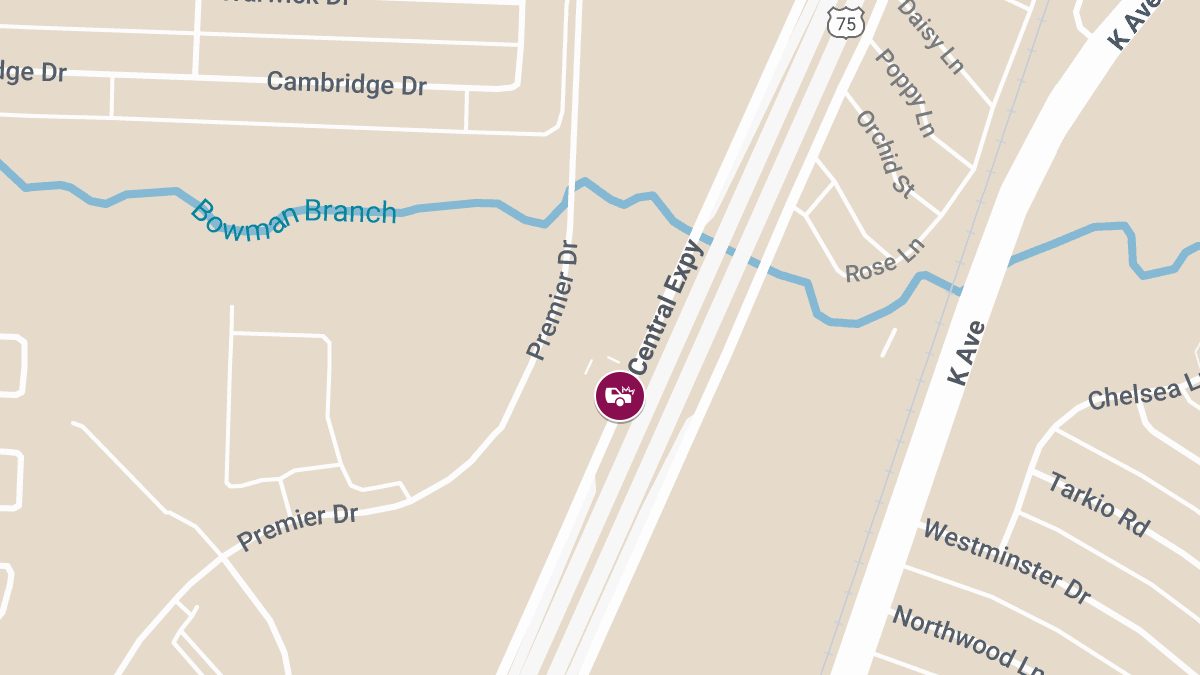 Plano, TX – Injury Crash on N Central Expy Service Rd Near Parker Rd