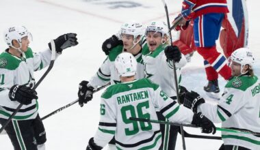 Jason Robertson scores twice in Dallas Stars rout as Montreal Canadiens lose Alex Newhook to injury
