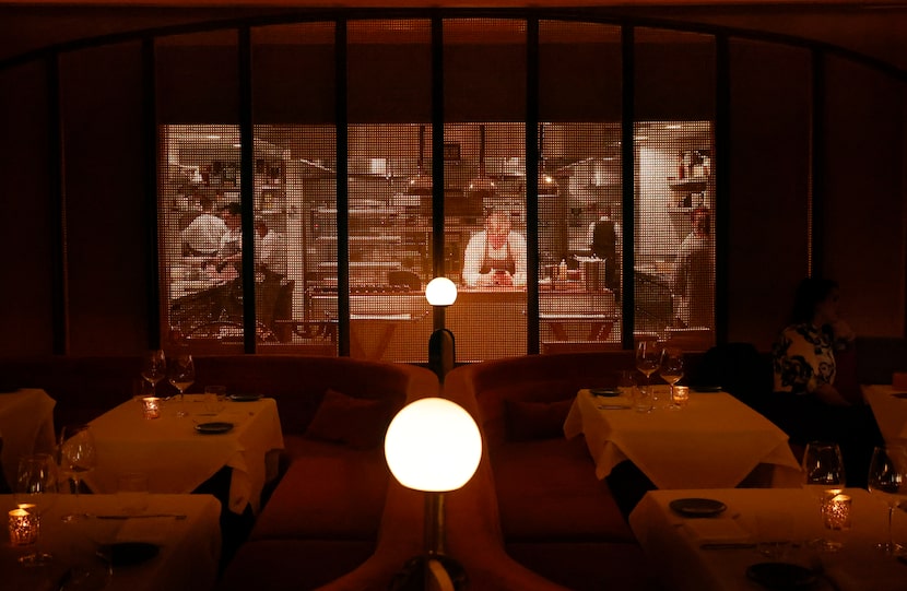 Georgie executive sous chef Reilly Brown prepares for dinner before the live stream...