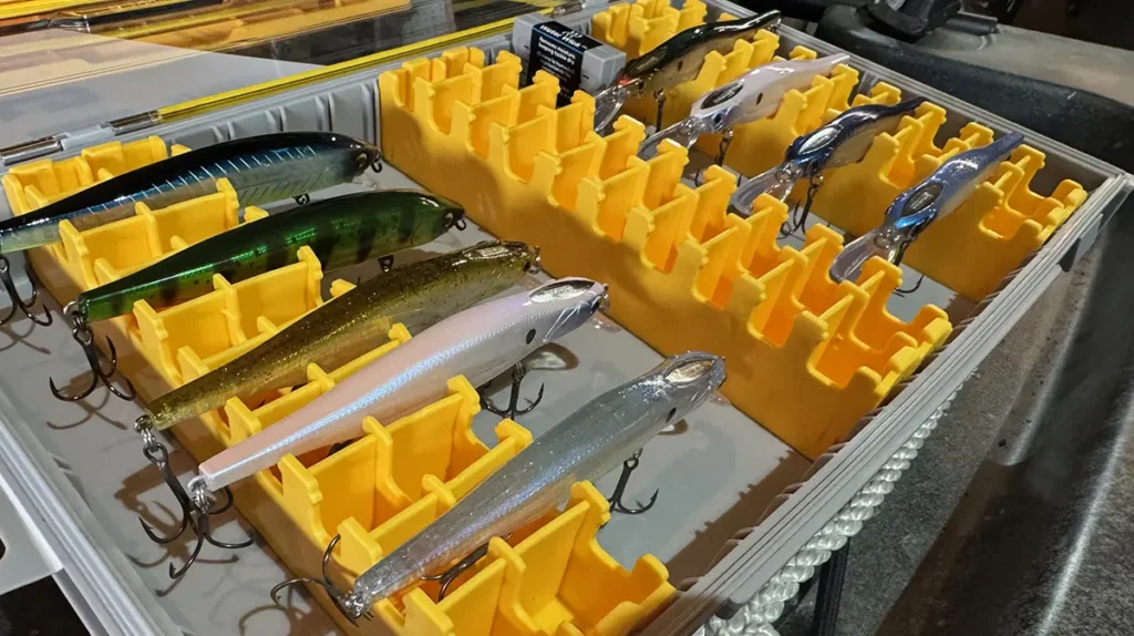 Plano Edge 3700 Hard Minnow Box with jerkbaits