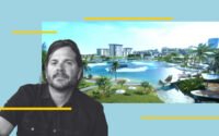 SonWest's Andy Bilger with render ofb\\ $1.5B “Pura Vida” Surf Park Community