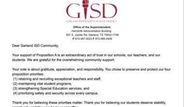 Garland ISD Superintendent issues message of appreciation – Blue Ribbon News