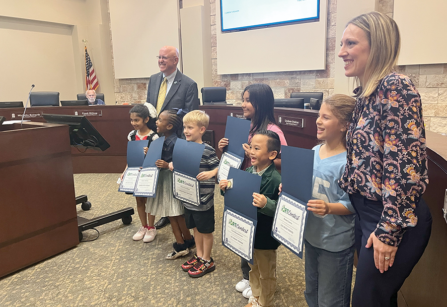 Recycle art winners honored at council meeting