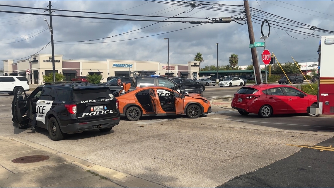 Three arrested in stolen car after crash in Corpus Christi