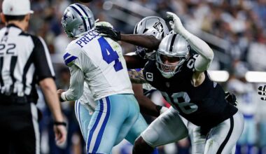 Raiders shine early, fade fast in primetime loss to Dallas Cowboys