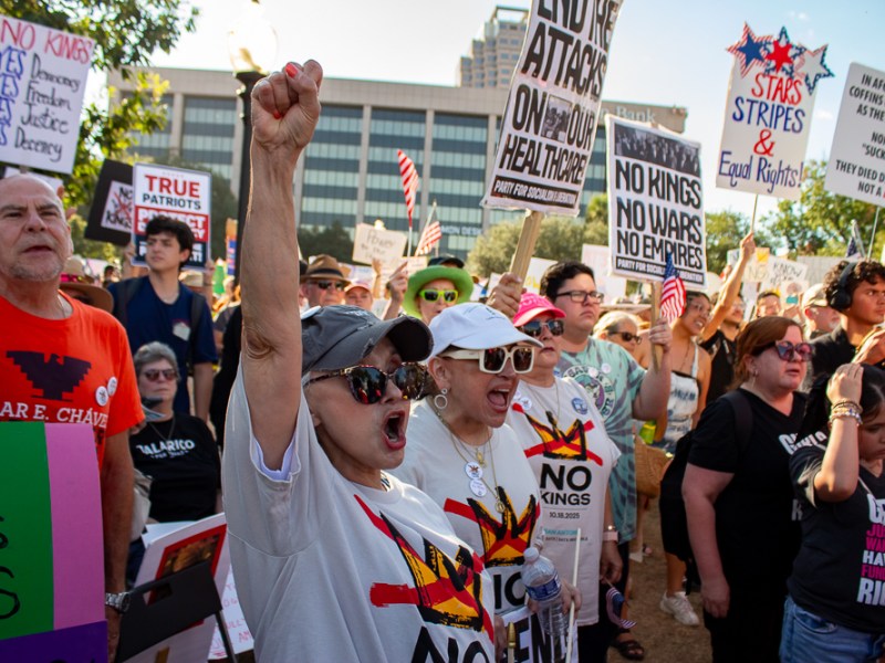 Everything we saw as protesters filled downtown San Antonio for the ‘No Kings’ demonstration