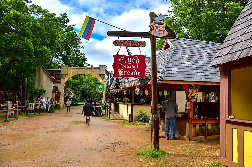 A scene from Waxahachie after the rains during the Scarborough Renaissance Festival.