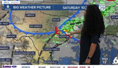 Cold front arrives showers and gusty winds