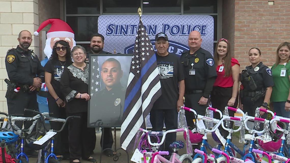 Fallen officer's bike giveaway tradition expands, spreads holiday cheer in Sinton and Corpus Christi