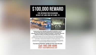 $100,000 Reward Offered To Identify Dallas 18-Wheeler Driver In Fatal Plano Hit-And-Run