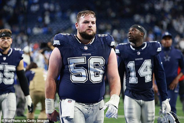 Dallas Cowboys offensive lineman Cooper Beebe hit out at the Los Angeles Chargers