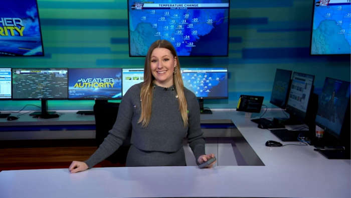 Expect a gray and chilly day with light to moderate rain