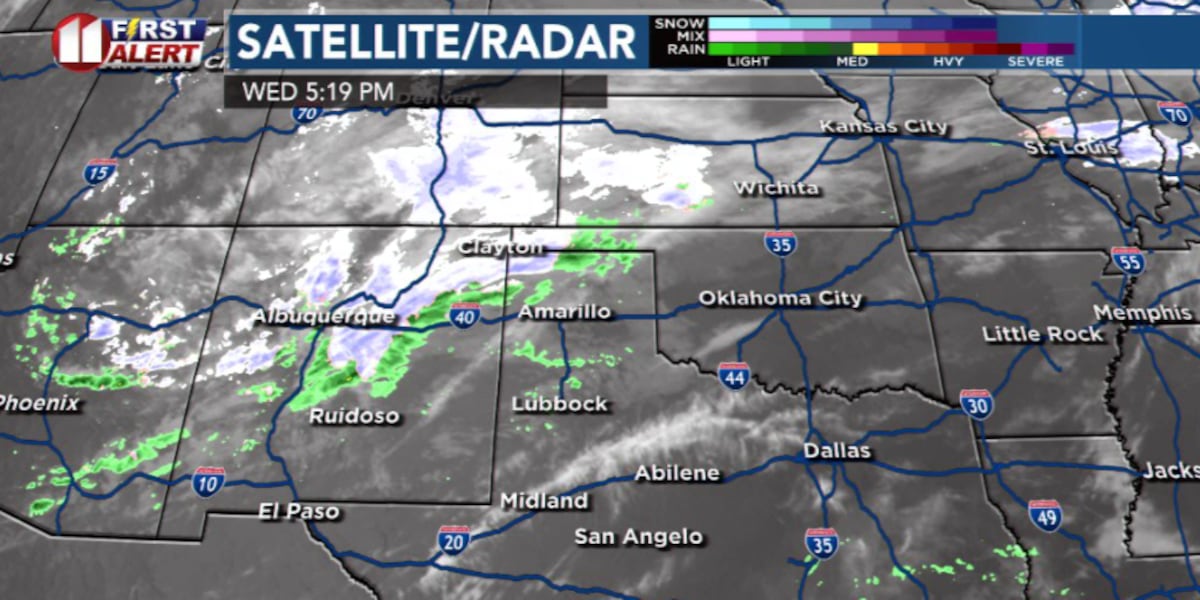 Colder air brings chance of light snow overnight, Thursday