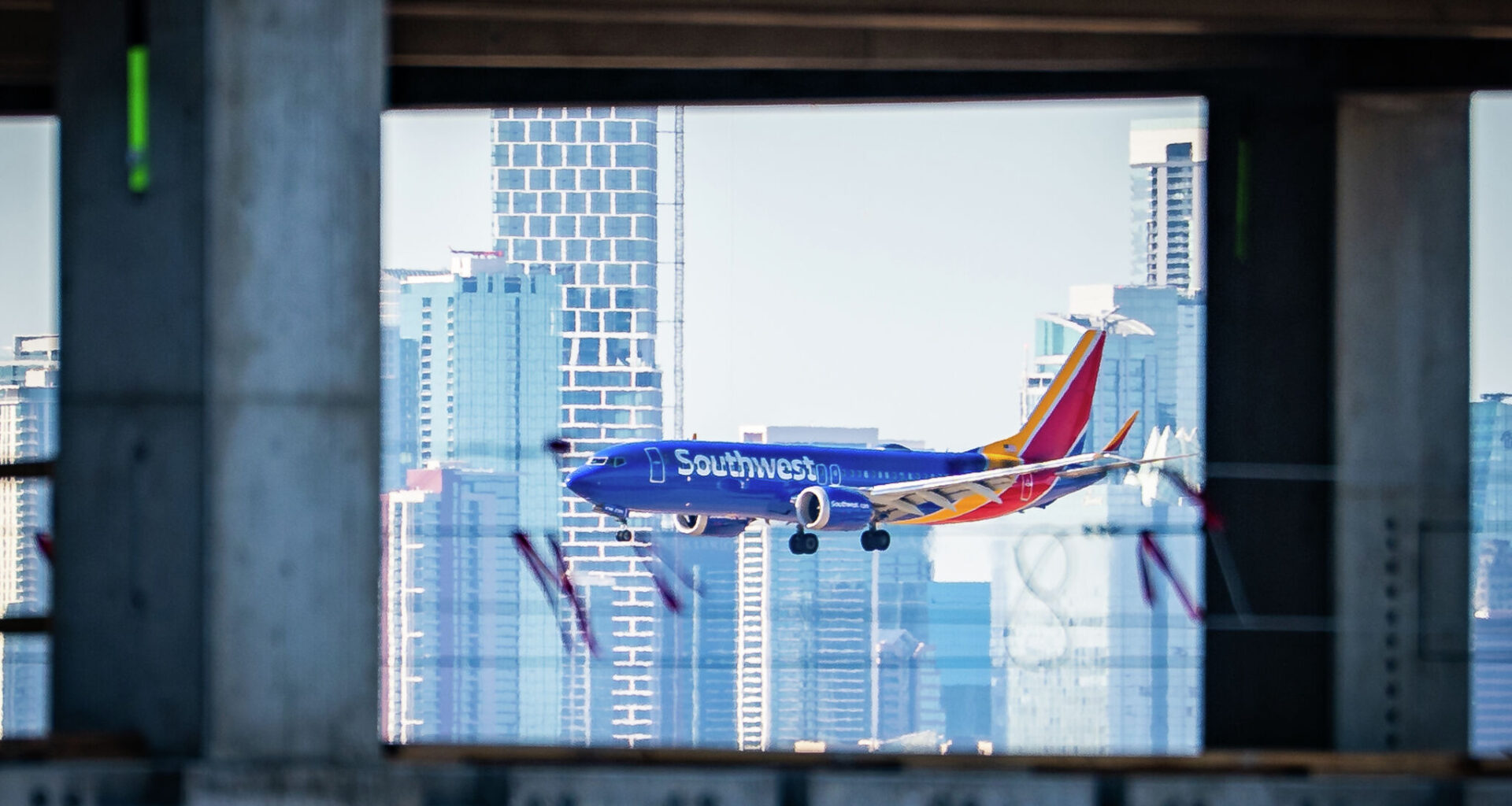 A Southwest Airlines plane lands at Austin-Bergstrom International Airport Sept. 22.