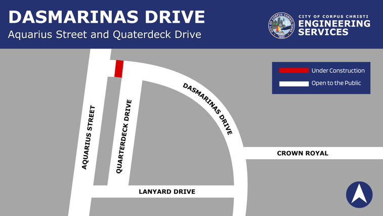 Map showing closure.